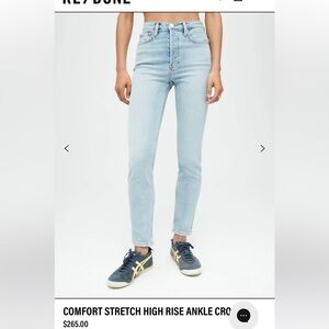 Re/Done Mid 90s Comfort Stretch High Rise Ankle Crop Jeans Size 26